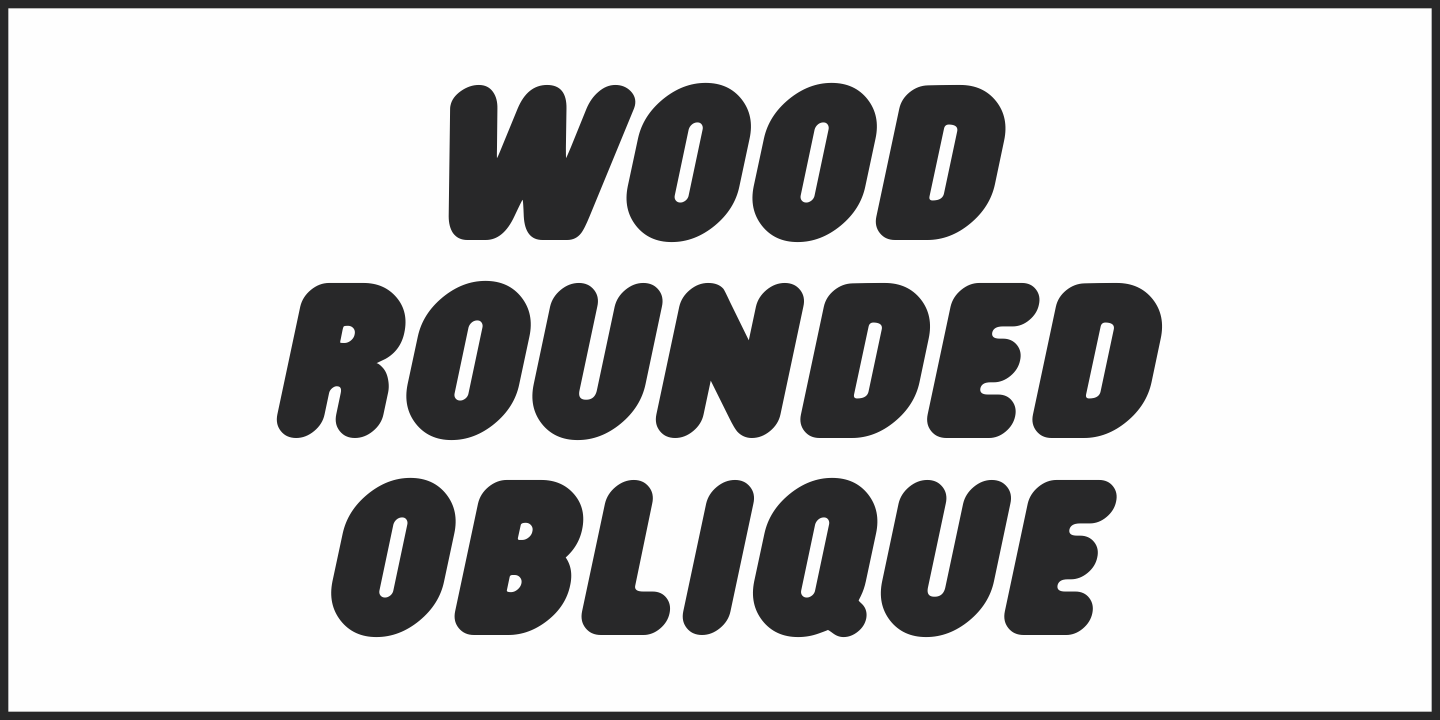 Beispiel einer Wood Rounded JNL Regular-Schriftart